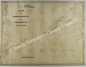Historic plan of Lownathwaite and Swinnergill Lead Mines